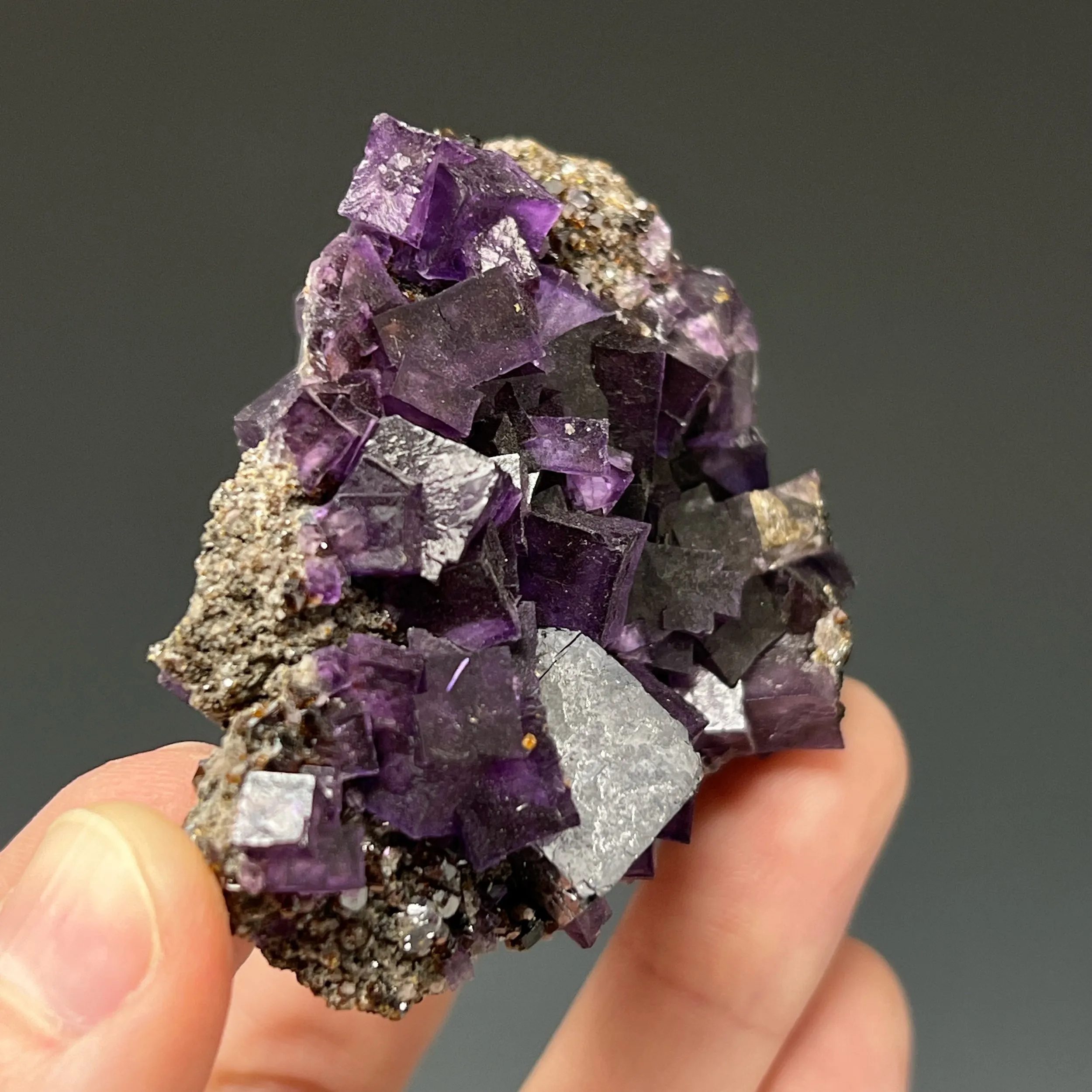 Fluorite with Galena - image 3