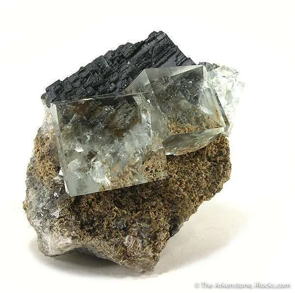 Fluorite With Galena on Matrix image