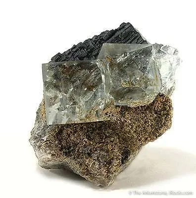 Fluorite With Galena on Matrix - image 3