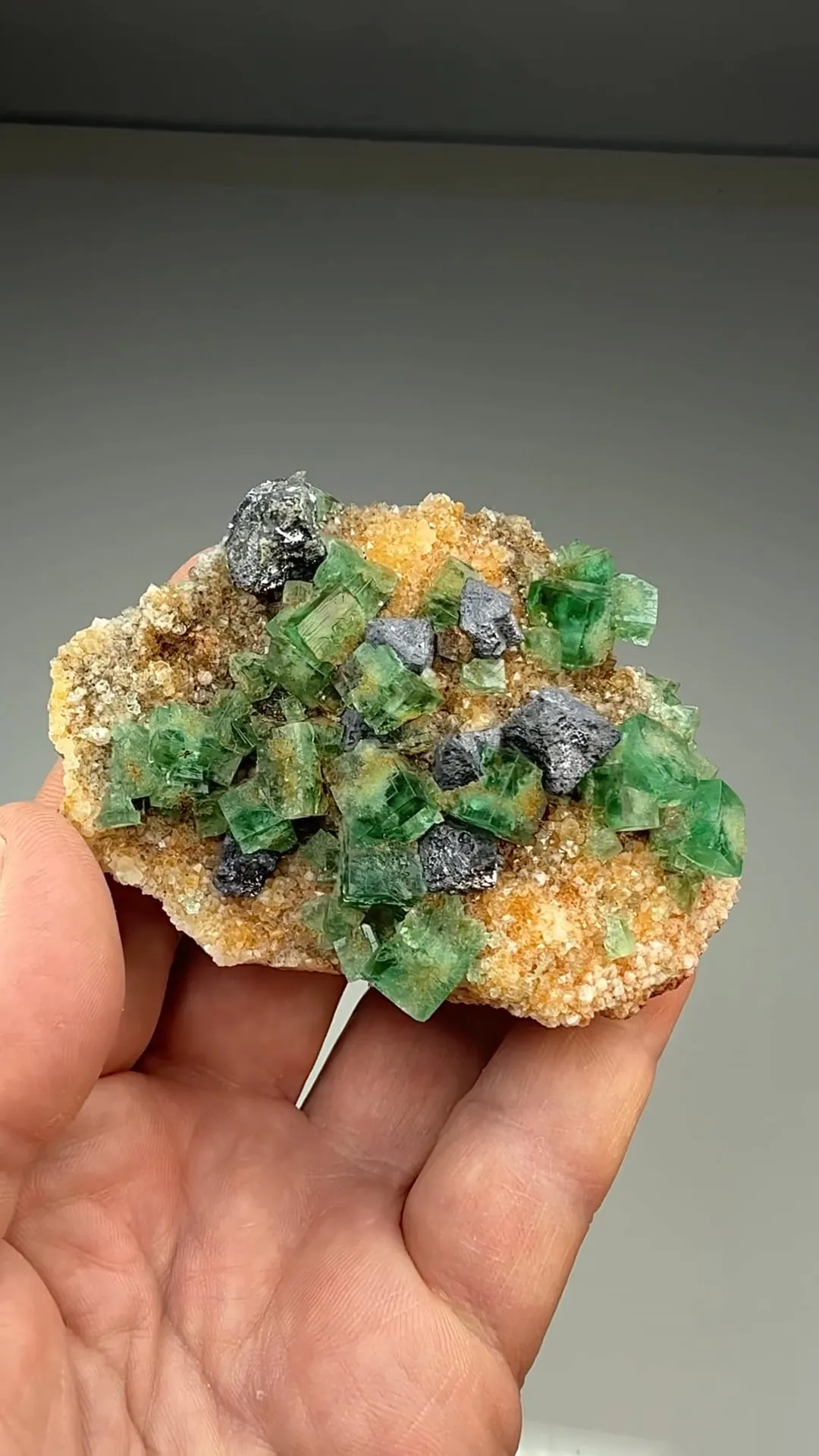 Fluorite with Galena, Quartz - image 2