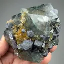 Fluorite with Galena, Quartz - image 2