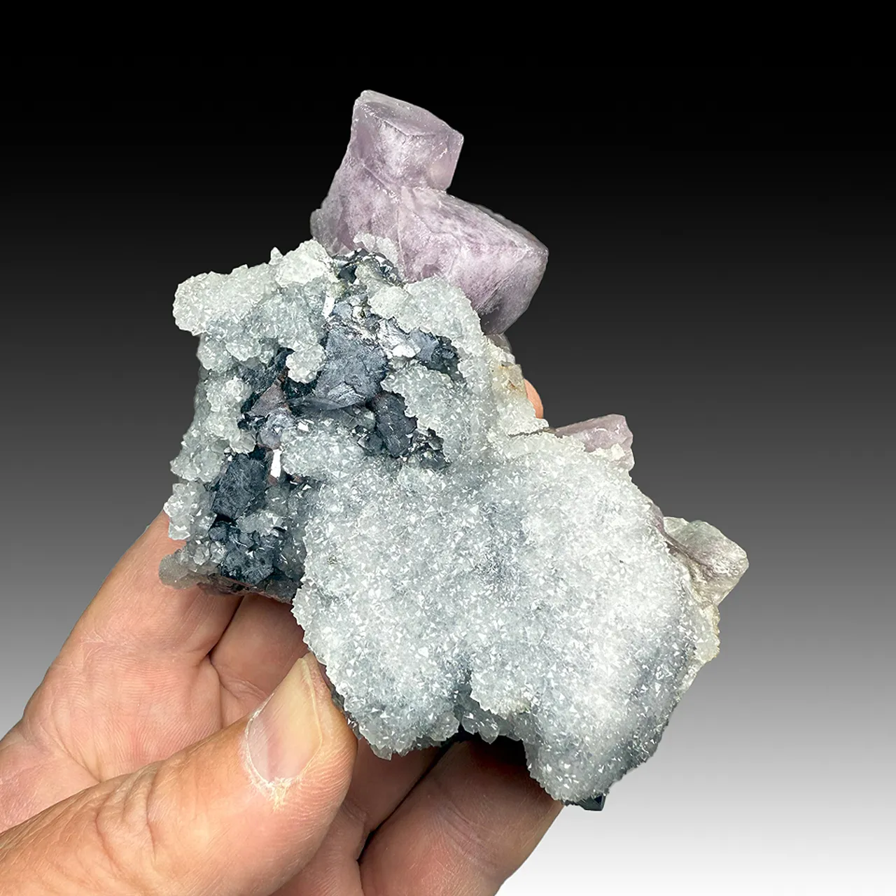 Fluorite with Galena, Quartz - image 1
