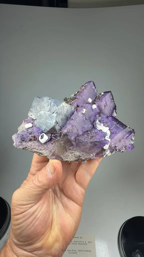 Fluorite with Galena, Sphalerite, casts of Barite after Celestine - image 2