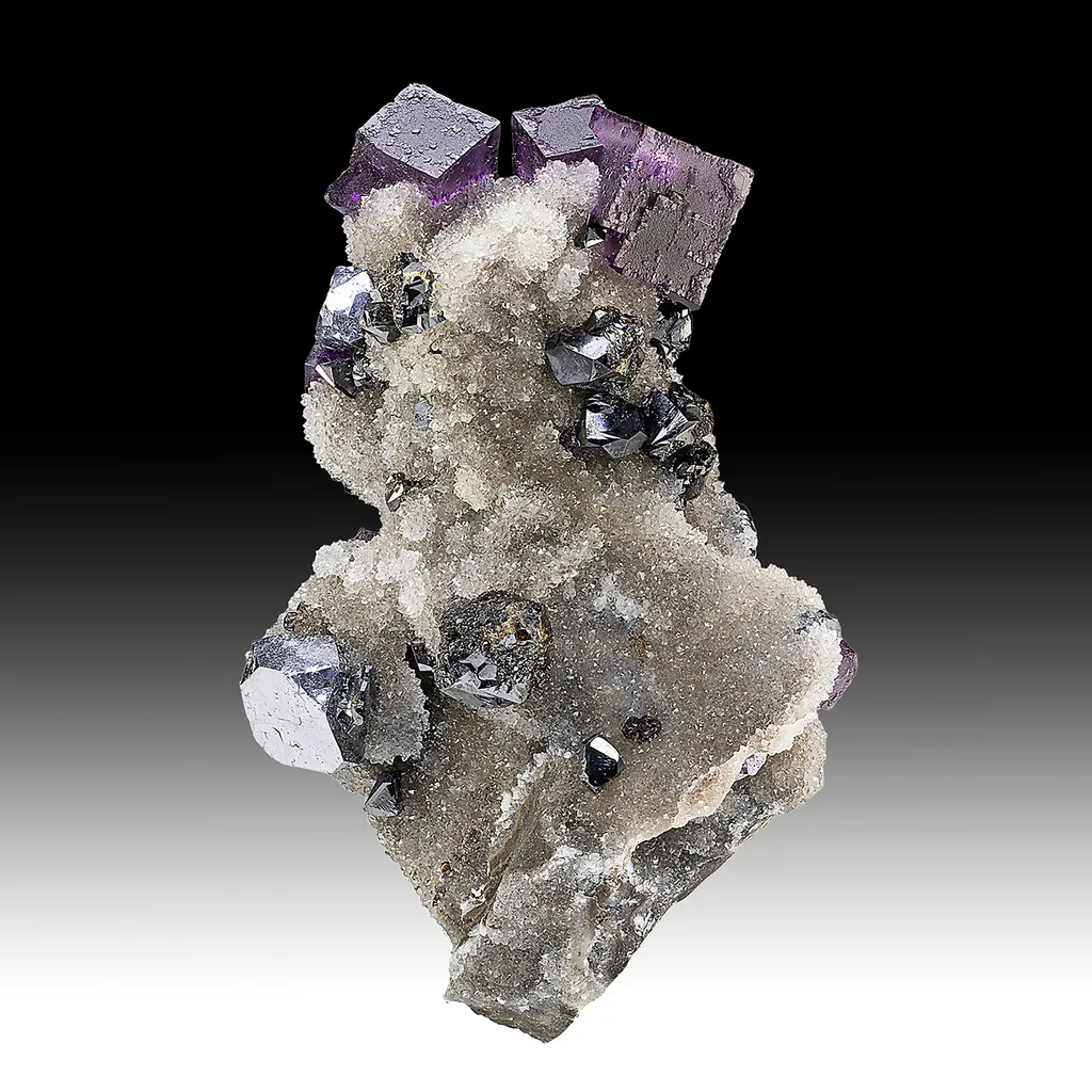 Fluorite with Galena, Sphalerite, Quartz image