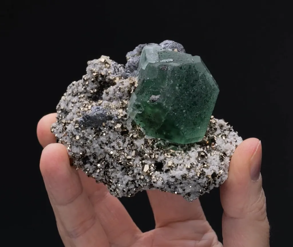 Fluorite with Geocronite and Pyrite - image 2
