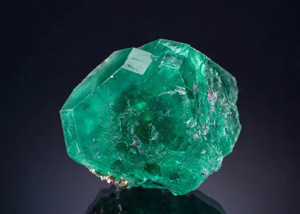 Fluorite with Geocronite and Pyrite image