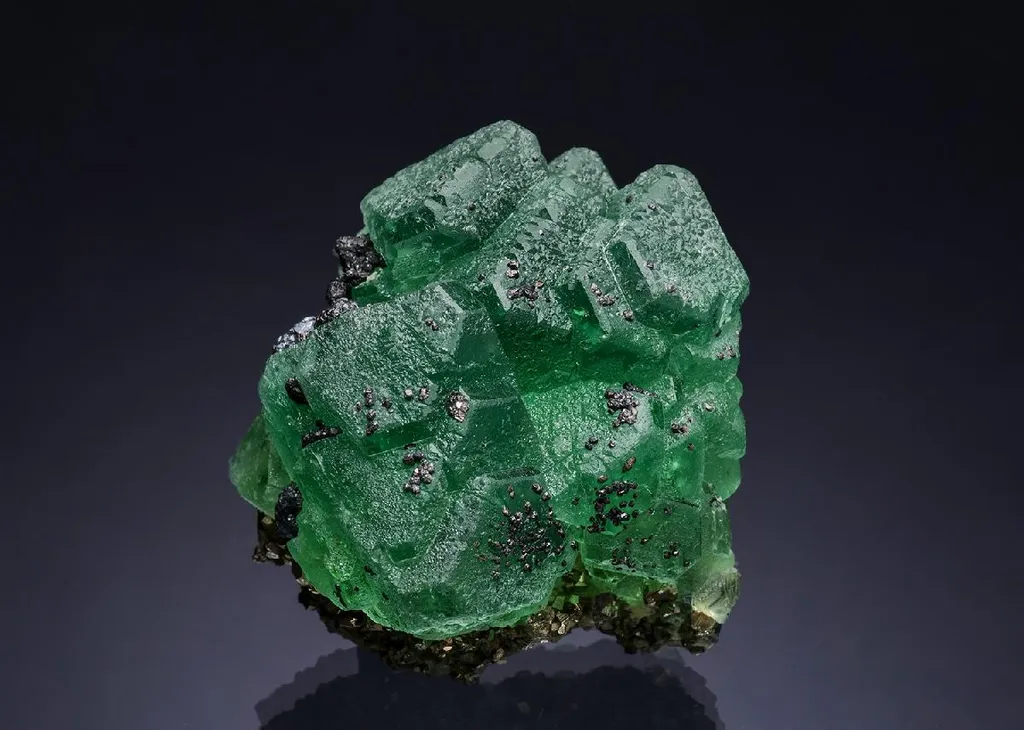 Fluorite with Geocronite Sphalerite and Pyrite image