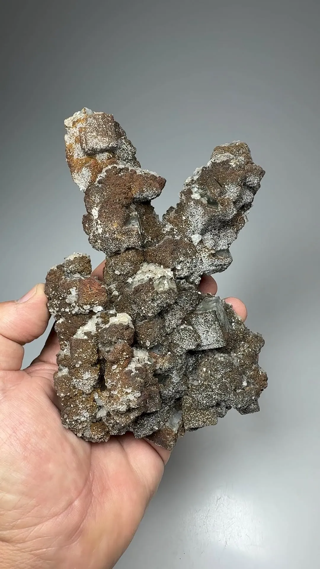 Fluorite with Goethite, Quartz - image 2