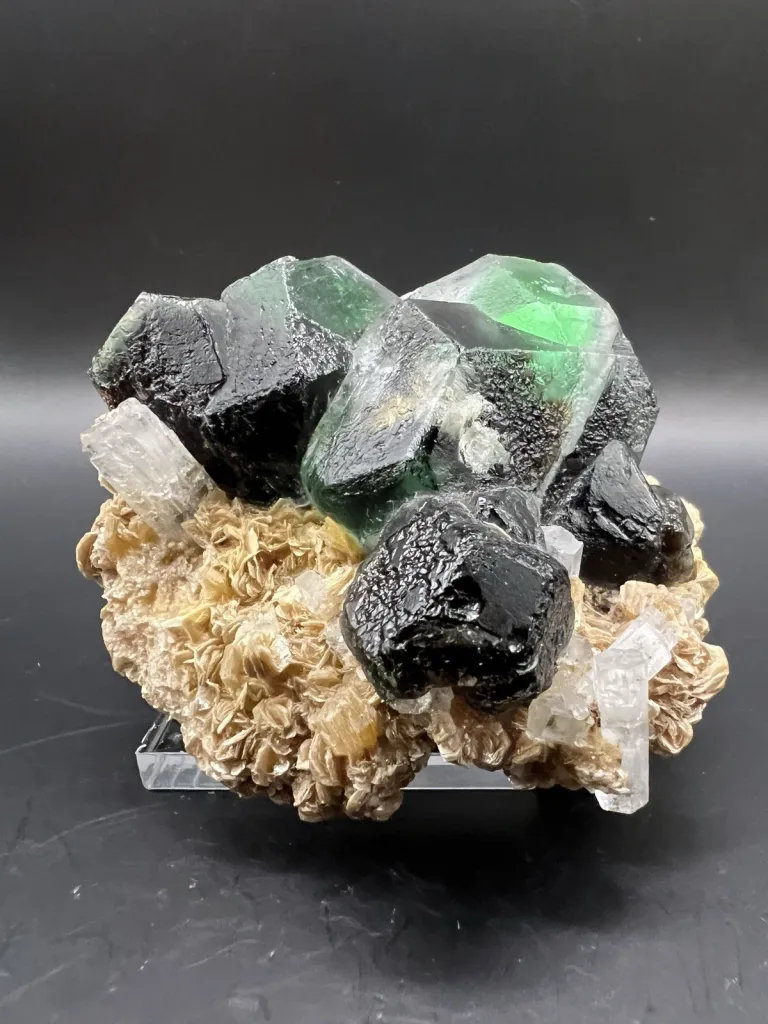 Fluorite with Goshenite Beryl - Namibia - 10116 image