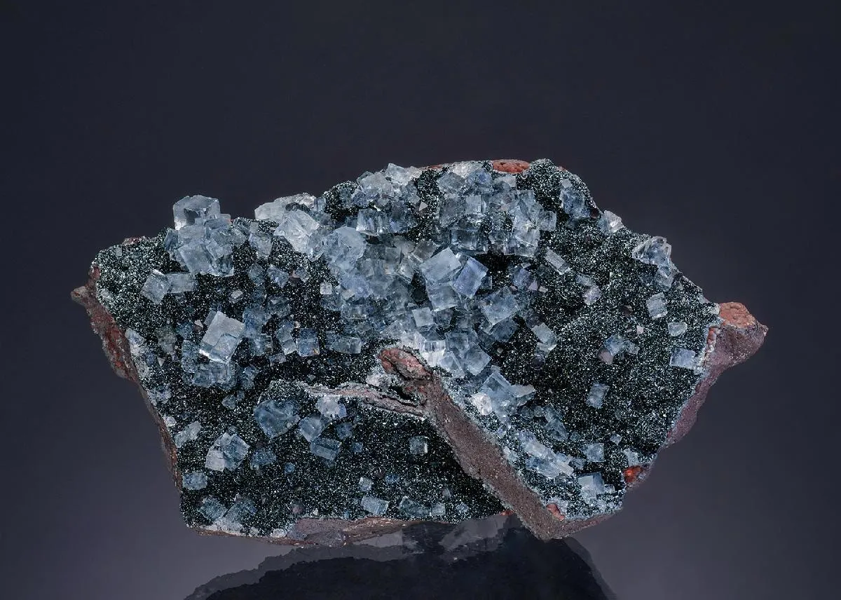 Fluorite with Hematite - image 1