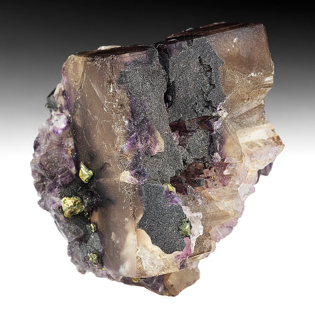 Fluorite with Hematite, Chalcopyrite image