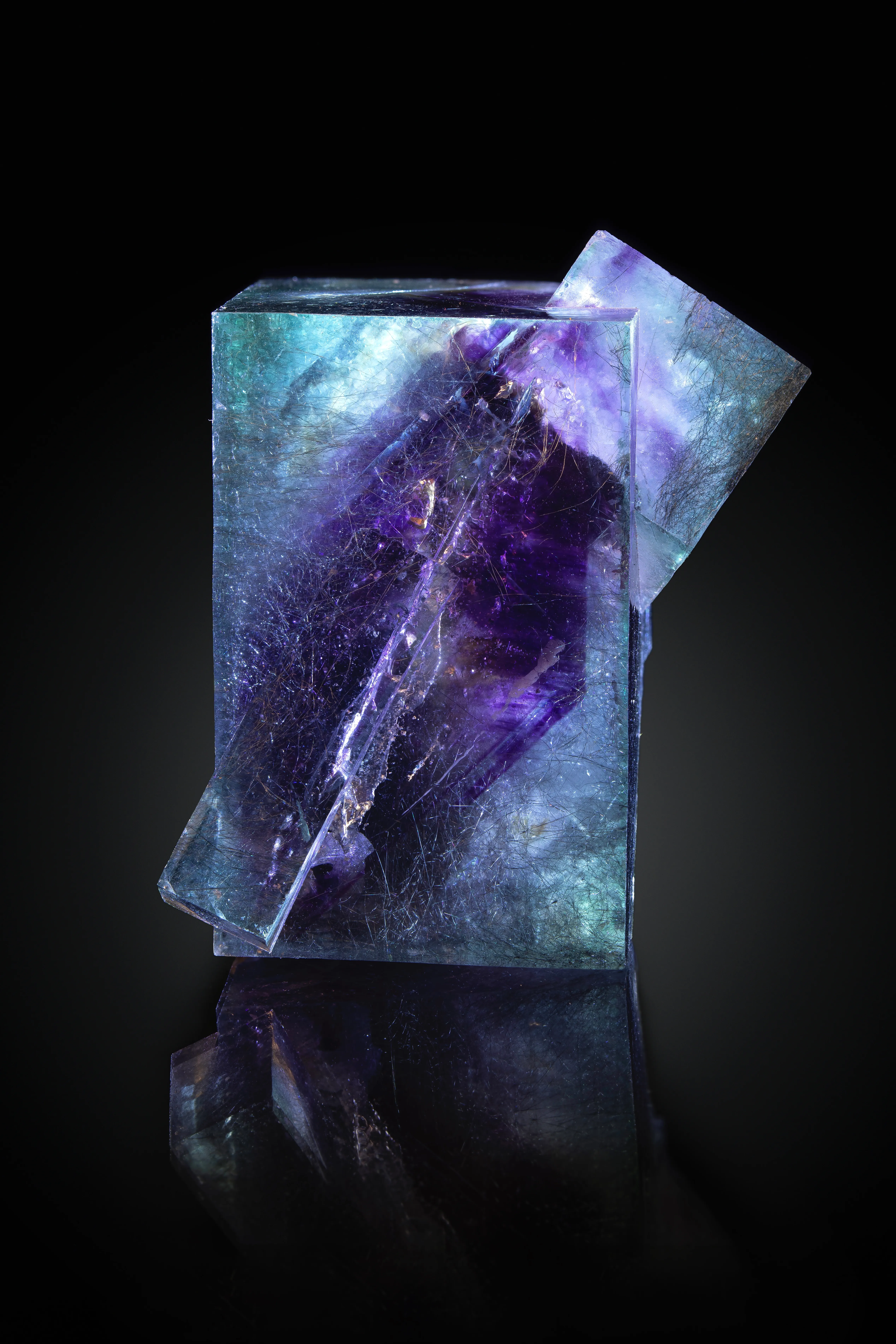 Fluorite with Jamesonite inclusions - image 1