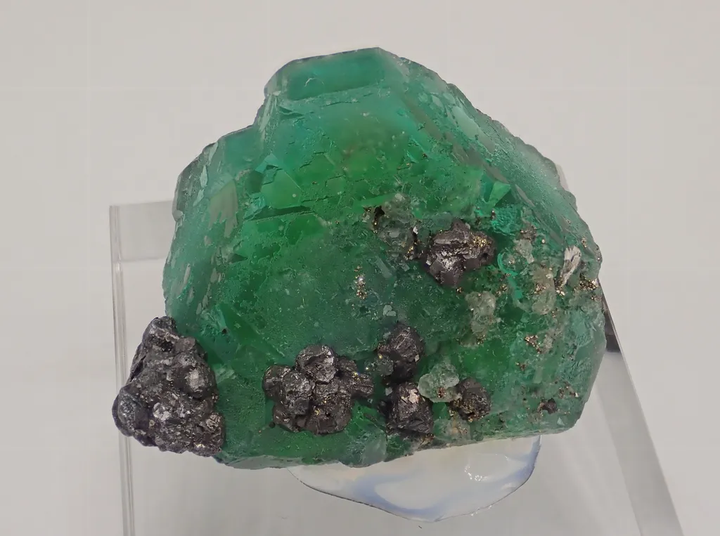 Fluorite with Jordanite-Geochronite image