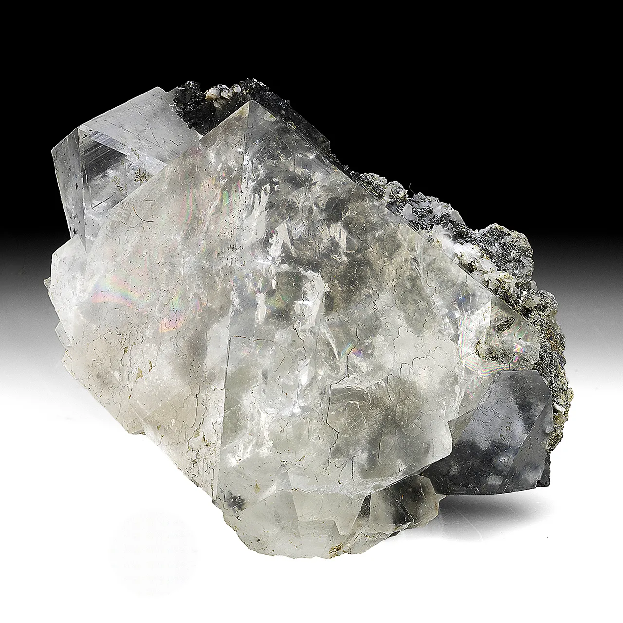 Fluorite with Magnetite, Calcite - image 1