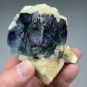 Fluorite with Microcline, Opal - image 2