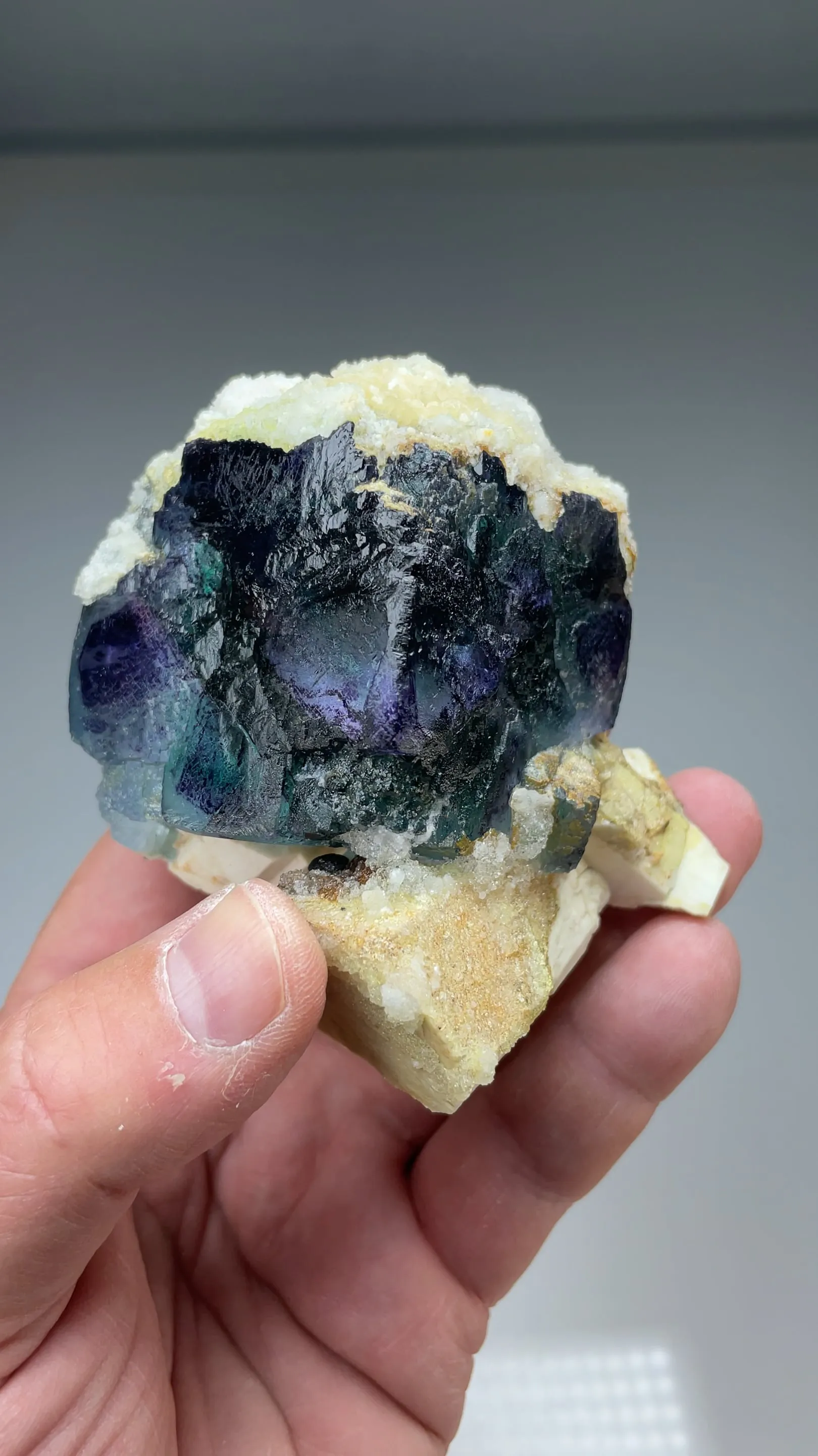 Fluorite with Microcline, Opal - image 2