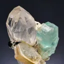 Fluorite with Muscovite and Elbaite on Quartz - image 1