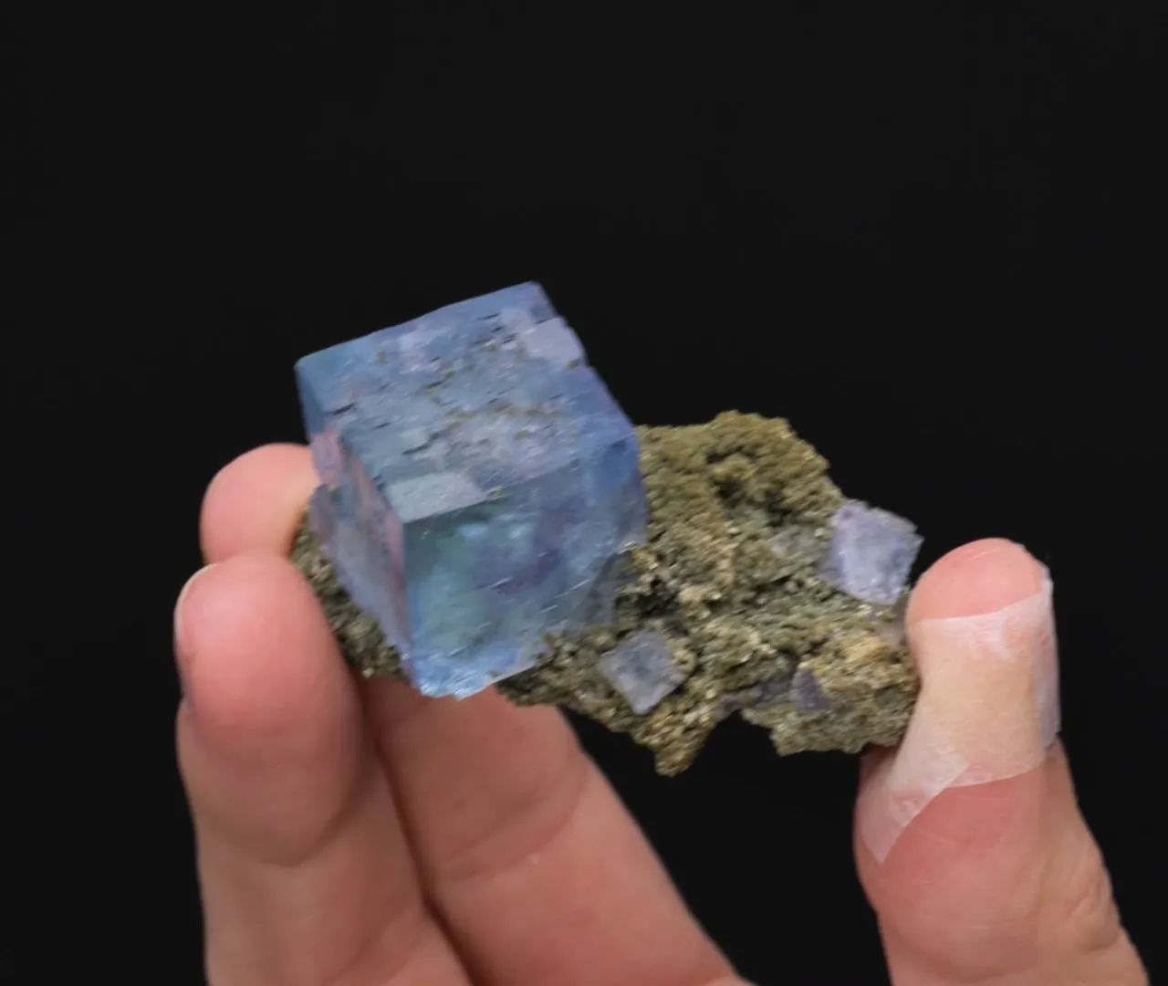 Fluorite with Muscovite on Quartz - image 2