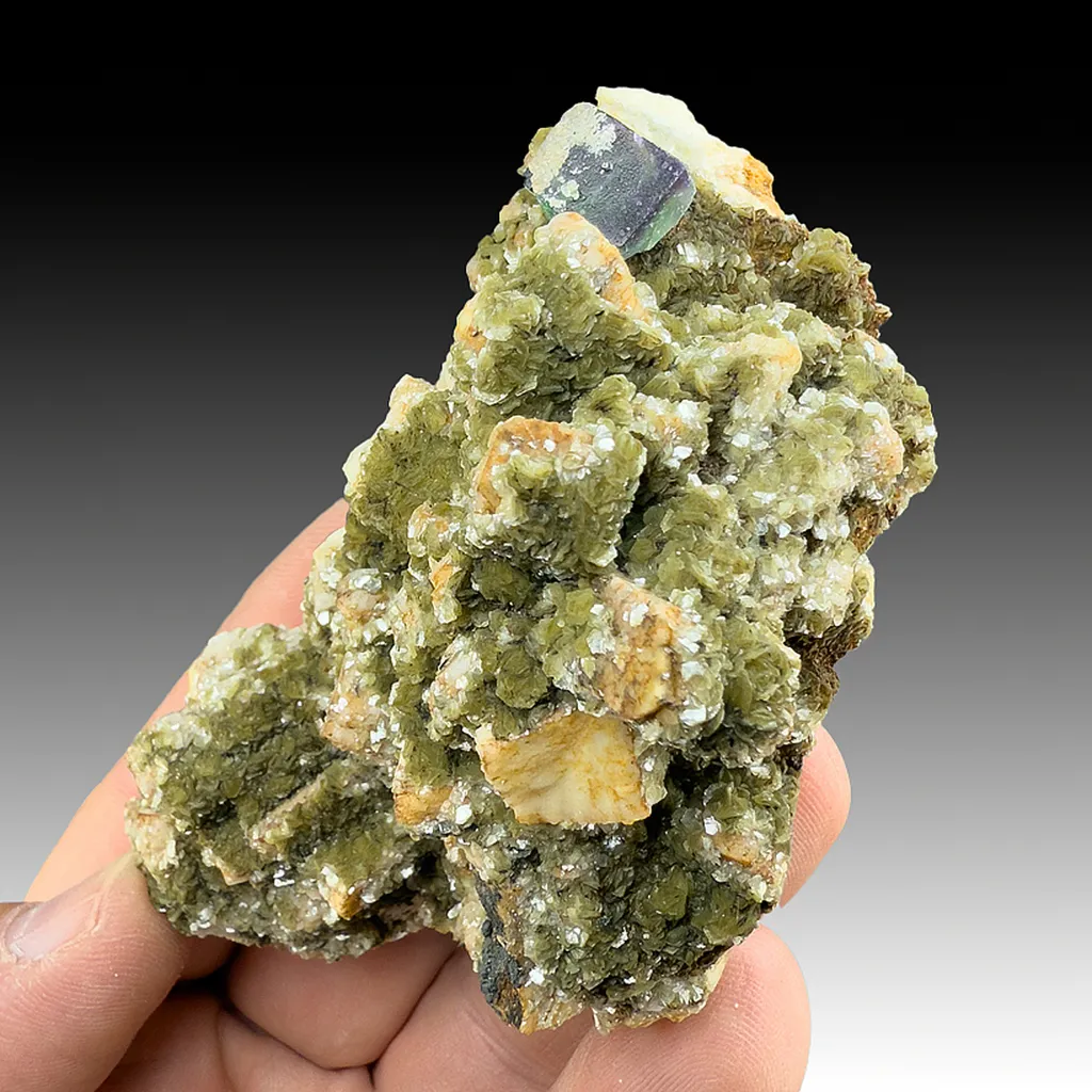 Fluorite with Muscovite, Orthoclase image