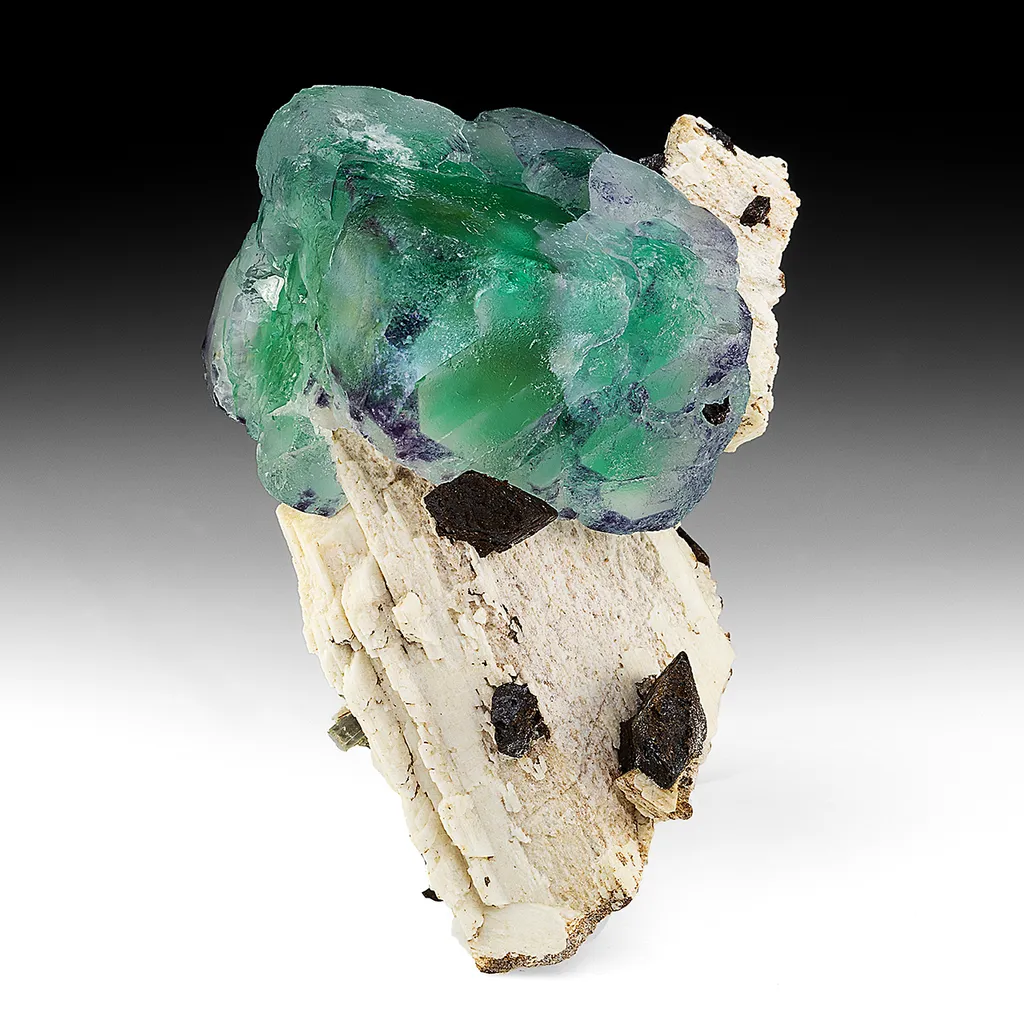 Fluorite with Orthoclase, Siderite image