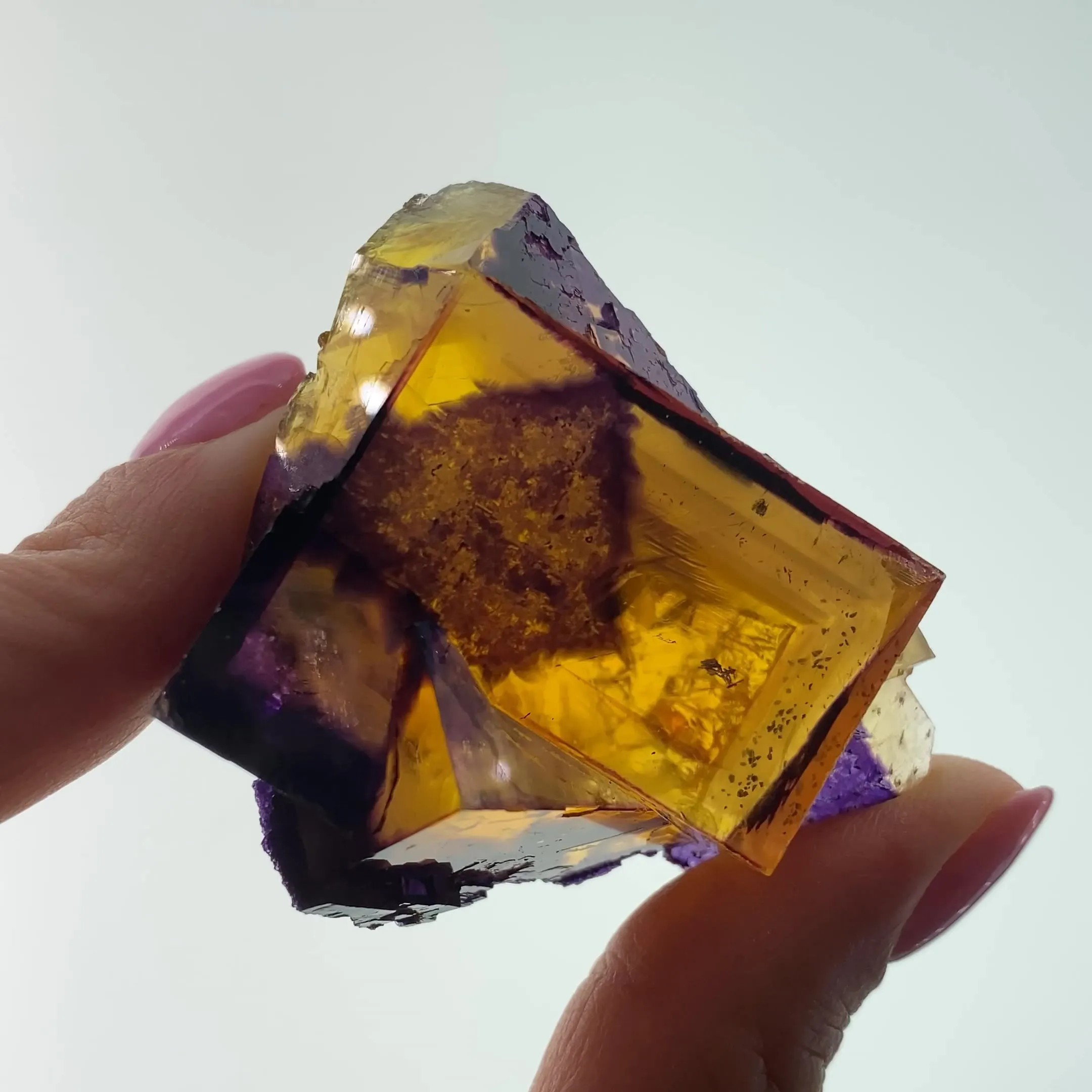Fluorite with Petroleum inclusions - image 2
