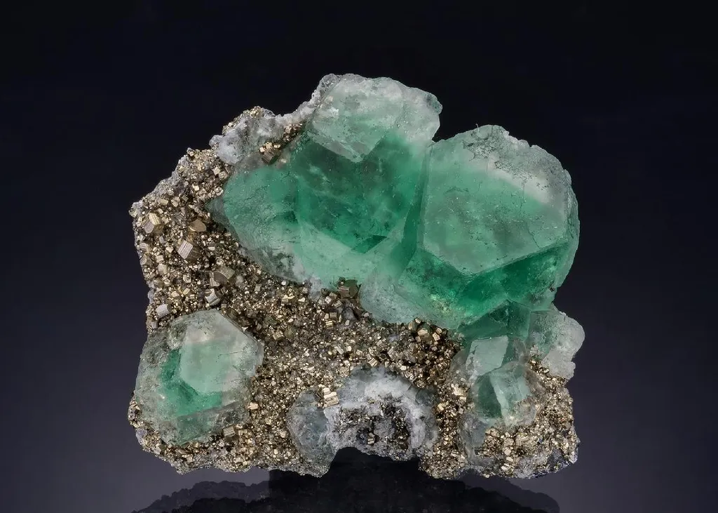 Fluorite with Pyrite image