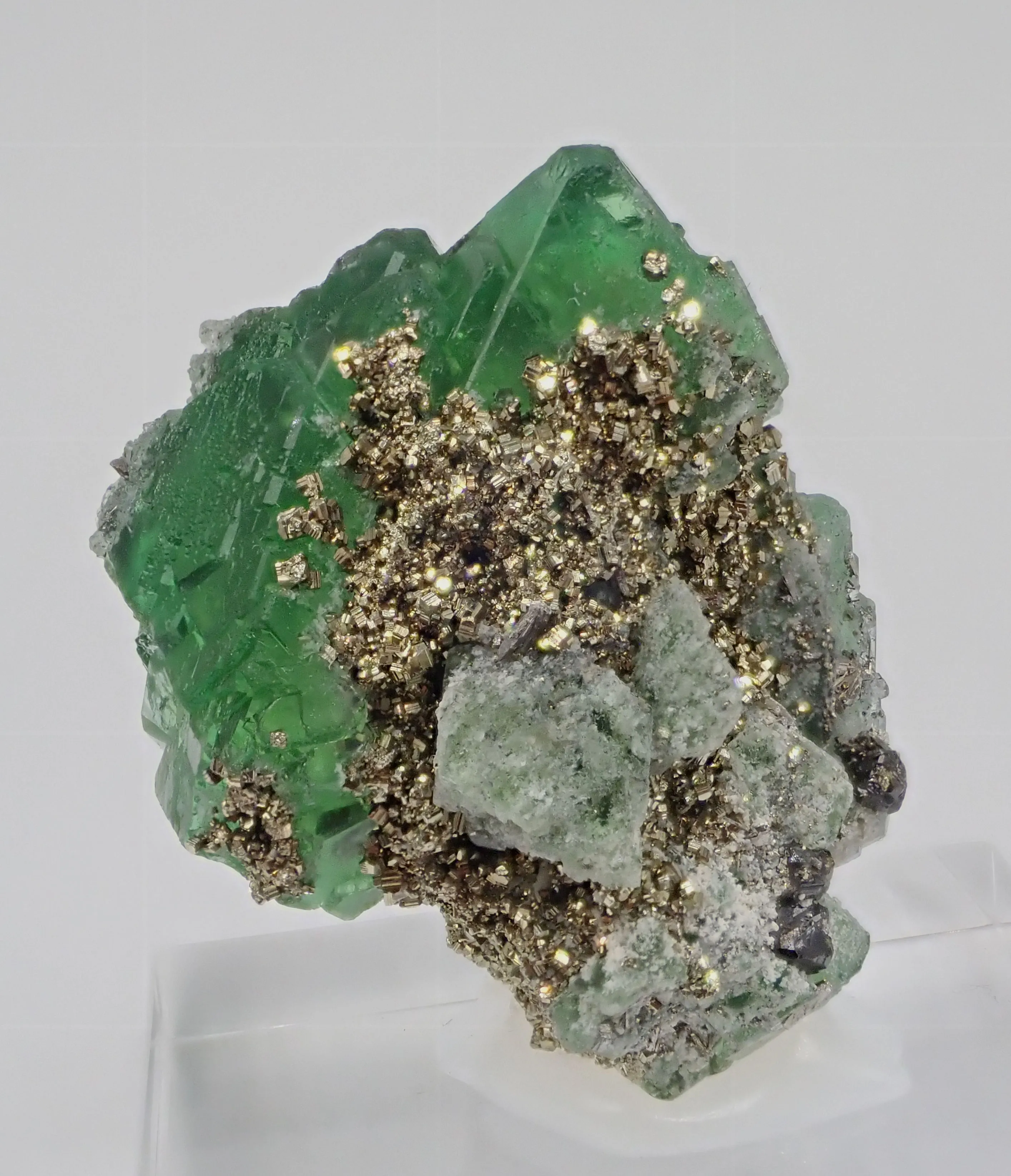 Fluorite with Pyrite and Arsenopyrite - image 5