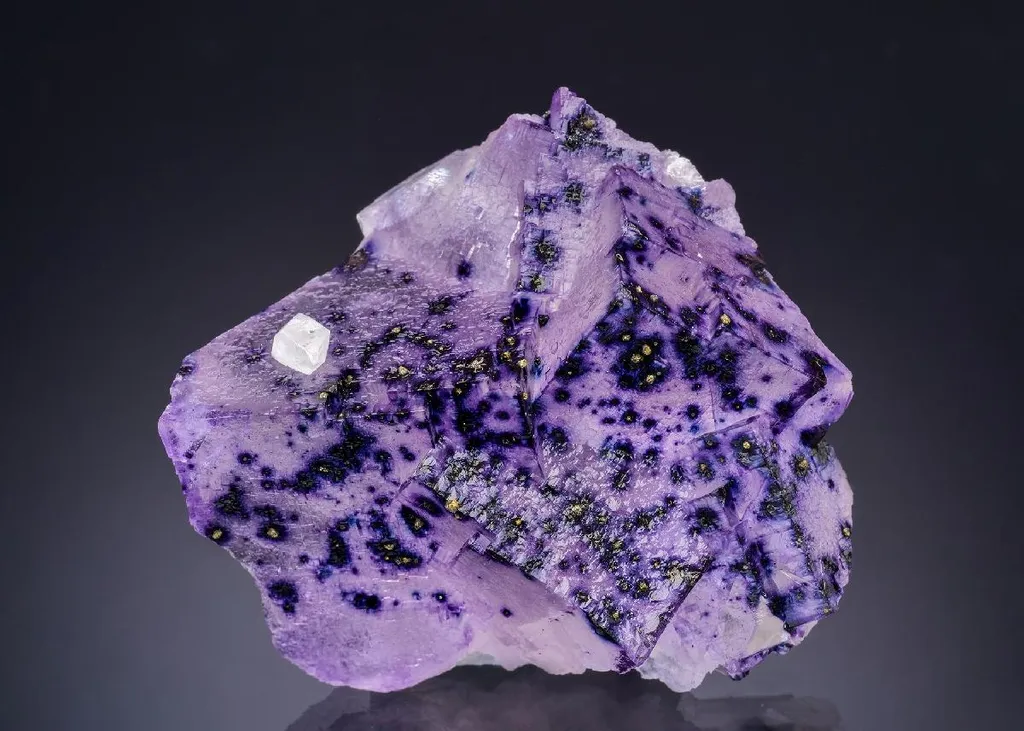 Fluorite with Pyrite and Calcite