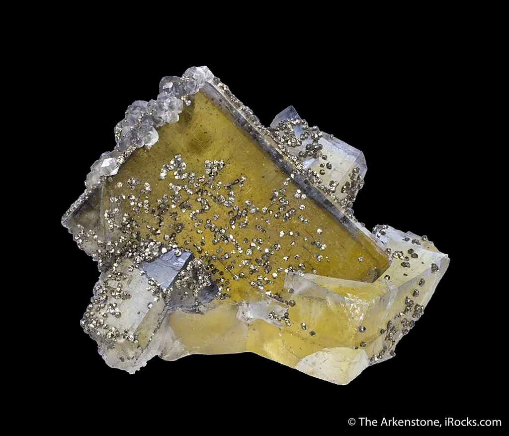 Fluorite With Pyrite and Calcite image