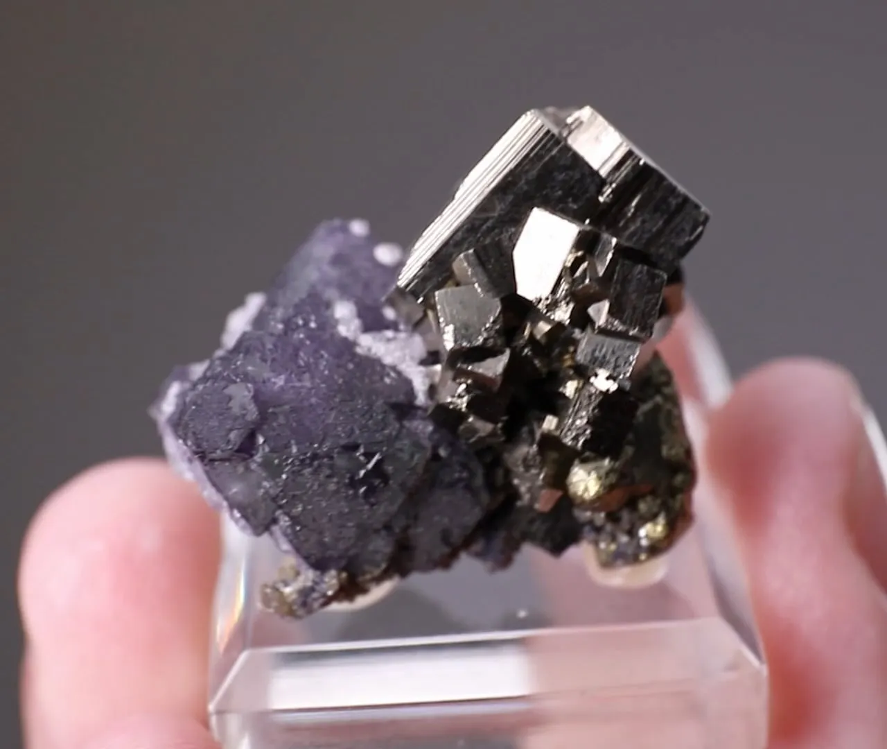 Fluorite with Pyrite and Chalcopyrite - image 2