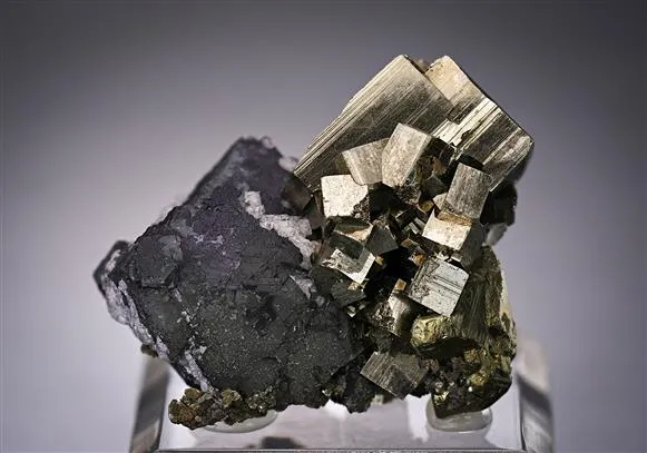 Fluorite with Pyrite and Chalcopyrite - image 1