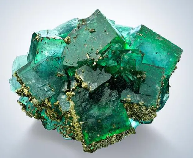 Fluorite with pyrite and galena image