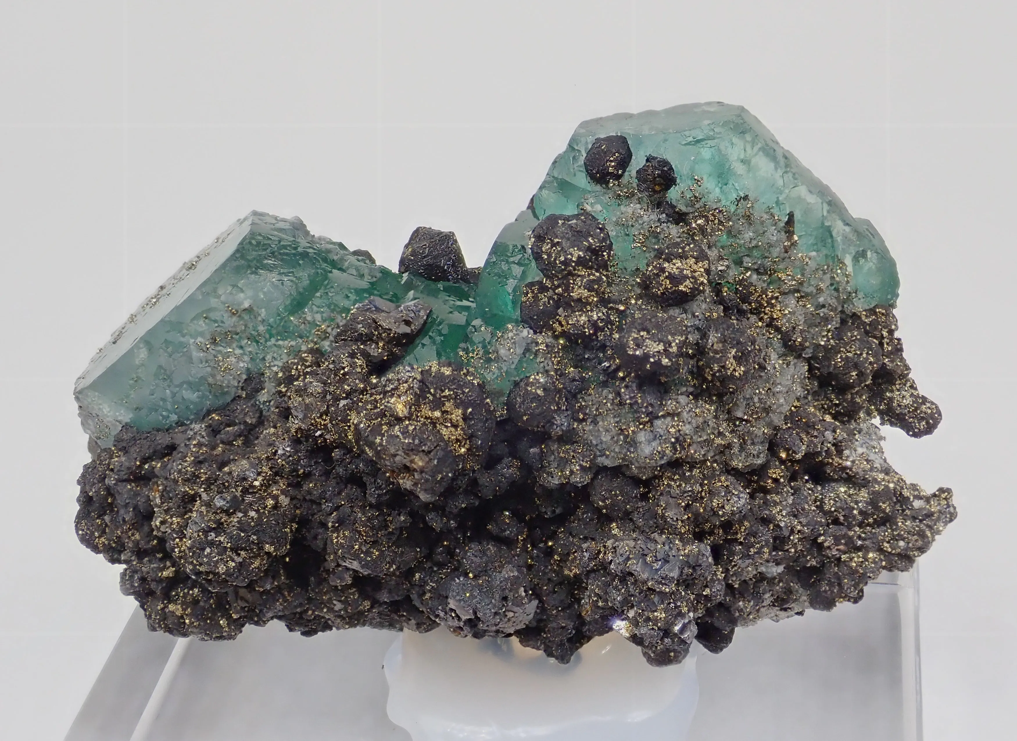 Fluorite with Pyrite and Geocronite-Jordanite - image 3