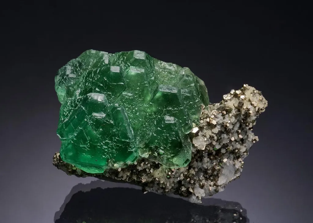 Fluorite with Pyrite and Quartz image