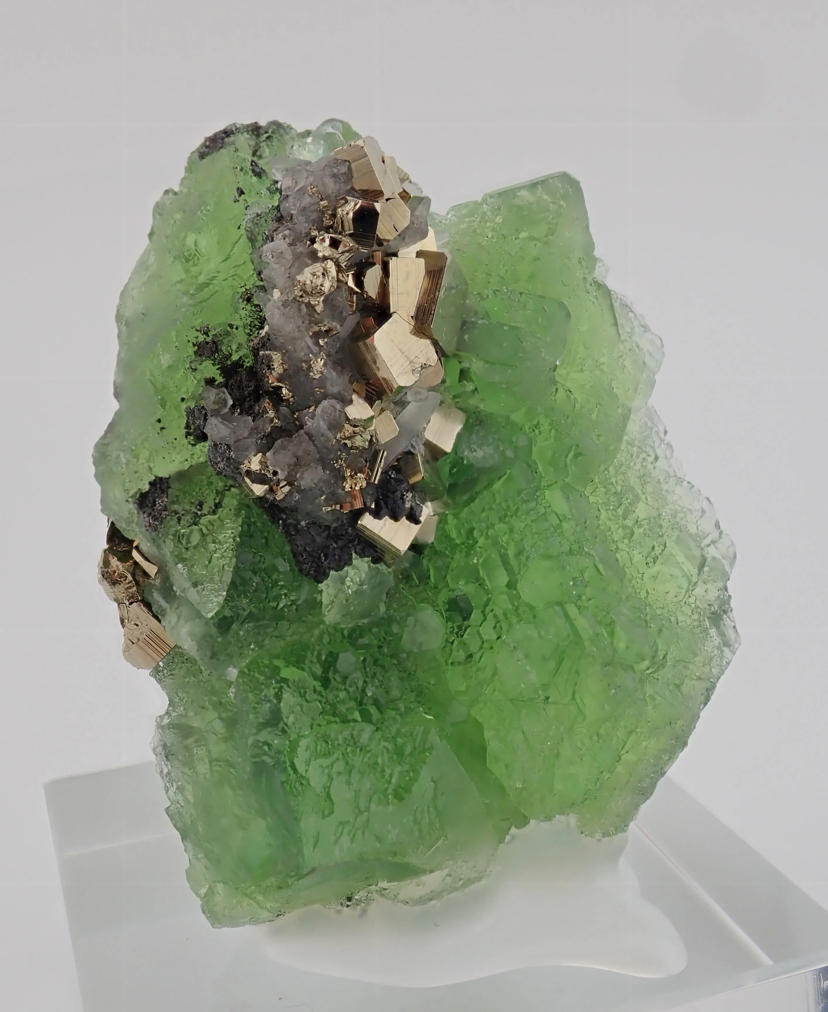 Fluorite with Pyrite and Quartz - image 3