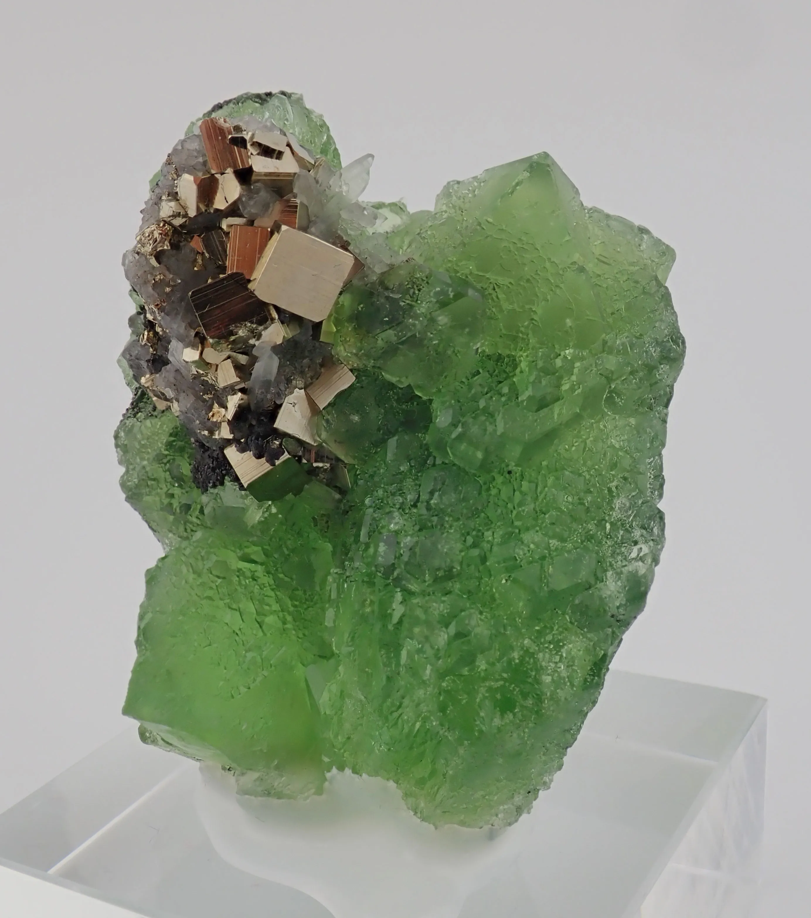 Fluorite with Pyrite and Quartz - image 2