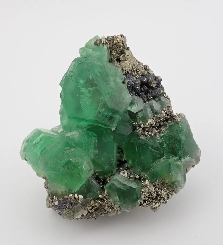 Fluorite with Pyrite and Sphalerite image