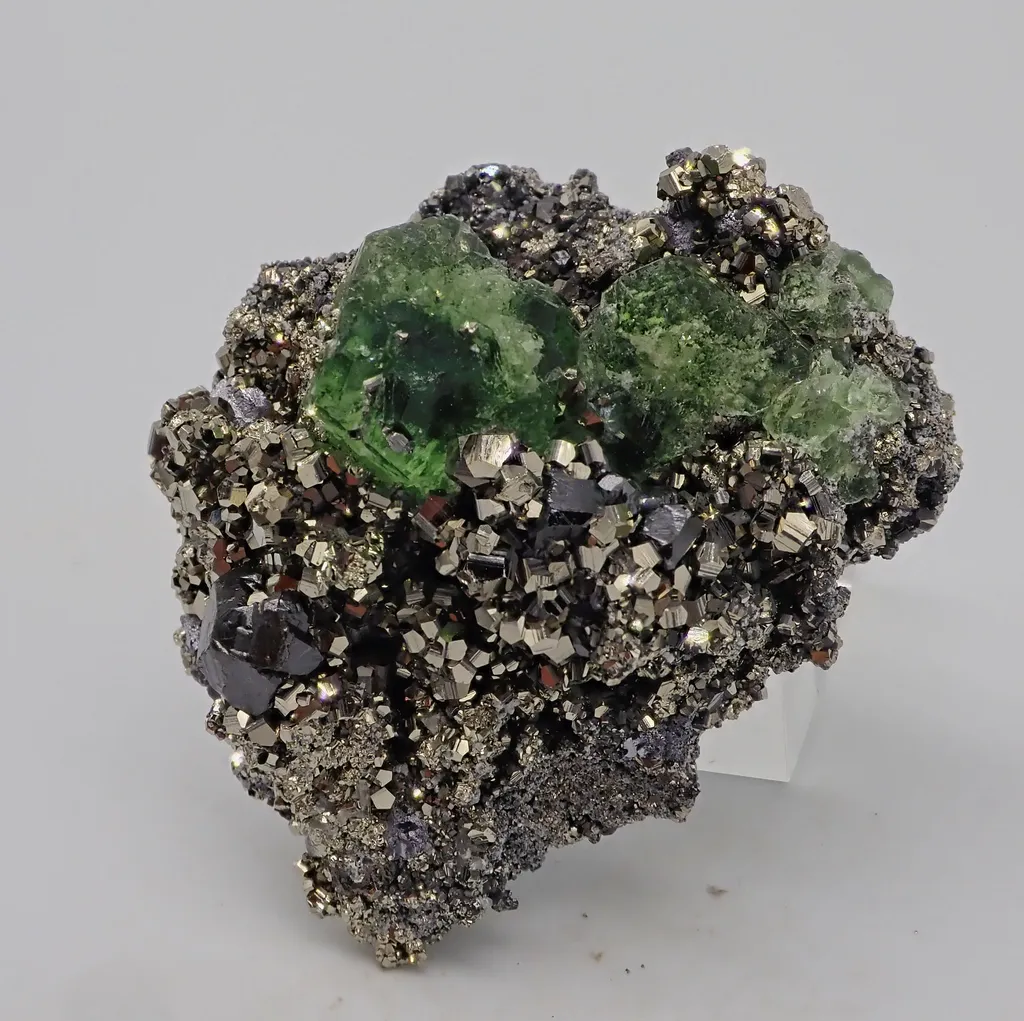 Fluorite with Pyrite and Sphalerite image