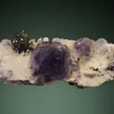 Fluorite with Pyrite and Tetrahedrite on Quartz - image 4
