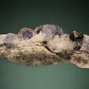 Fluorite with Pyrite and Tetrahedrite on Quartz - image 5
