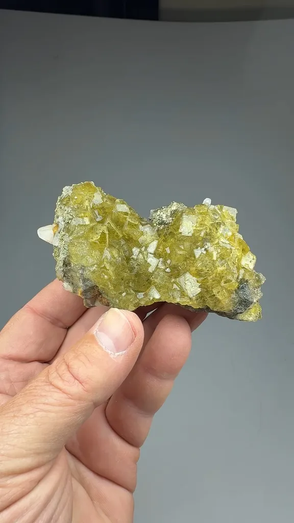 Fluorite with Pyrite, Calcite - image 2