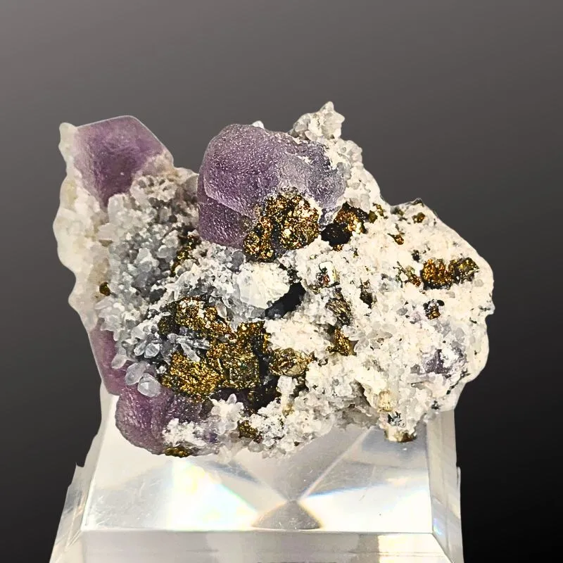 Fluorite with Pyrite — Cerro de Pasco, Pasco Region, Peru - image 1