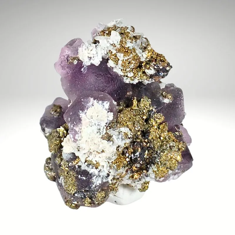 Fluorite with Pyrite — Cerro de Pasco, Pasco Region, Peru - image 3