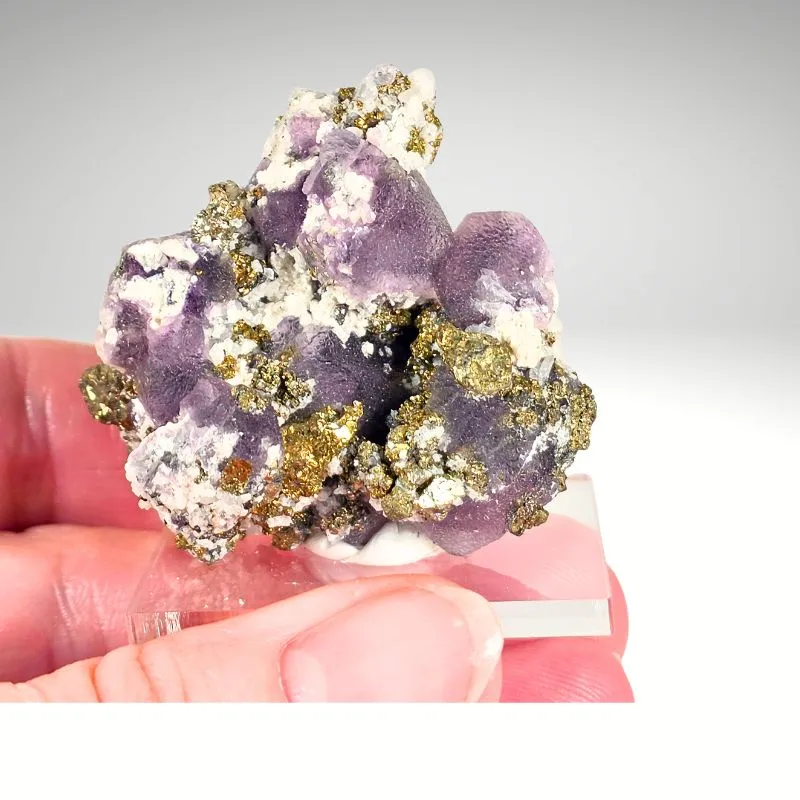 Fluorite with Pyrite — Cerro de Pasco, Pasco Region, Peru - image 5