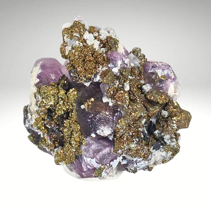 Fluorite with Pyrite — Cerro de Pasco, Pasco Region, Peru - image 2