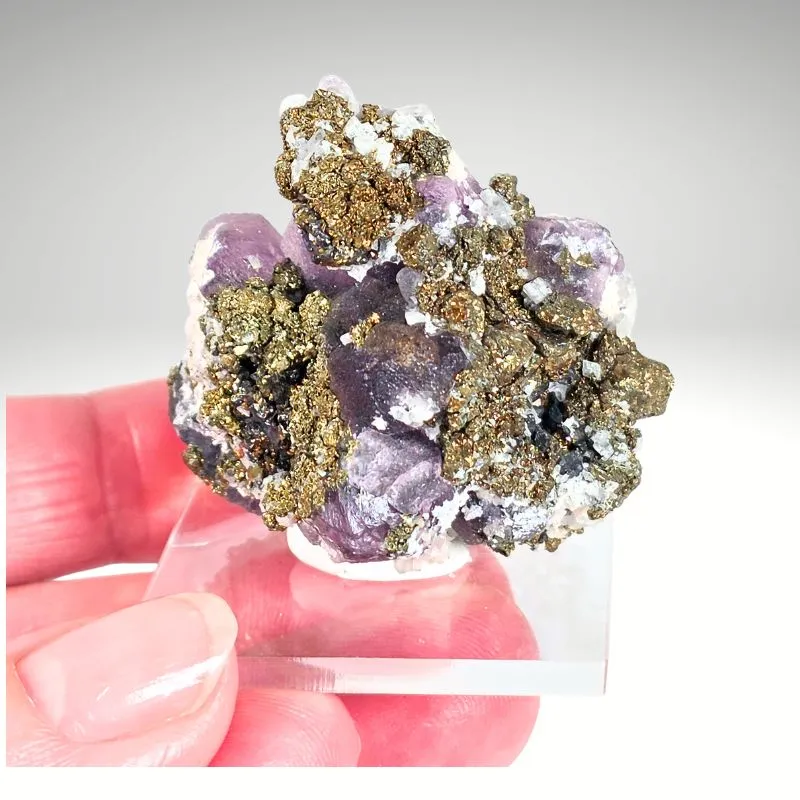Fluorite with Pyrite — Cerro de Pasco, Pasco Region, Peru - image 6