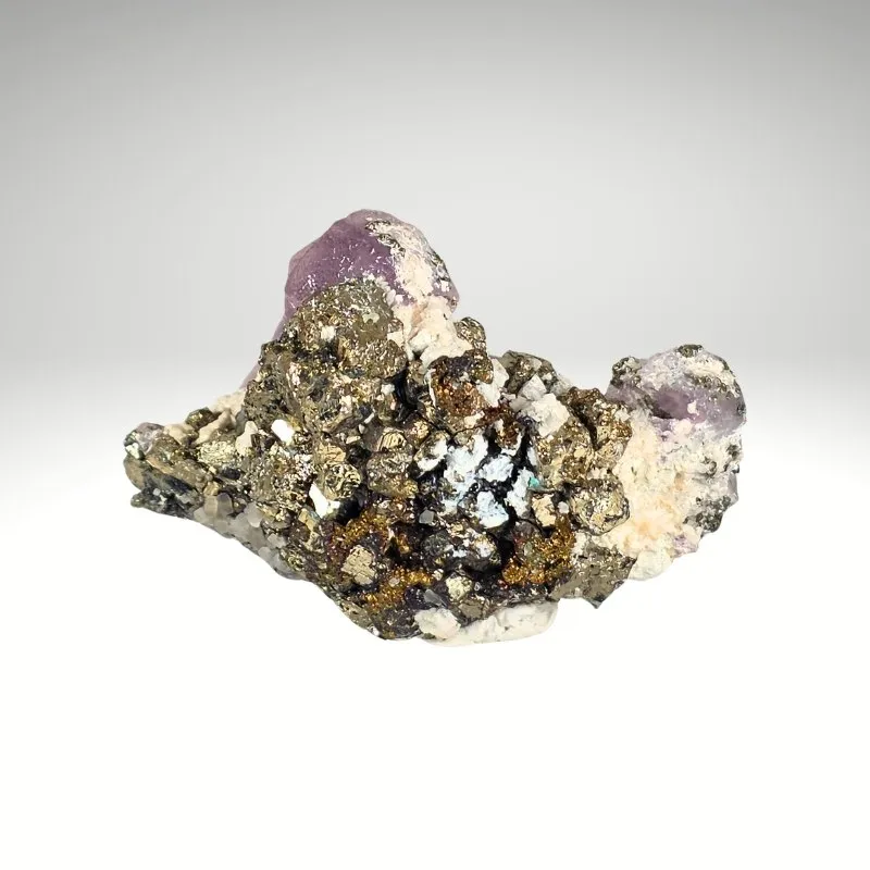 Fluorite with Pyrite — Huanzal Mine, Peru - image 4