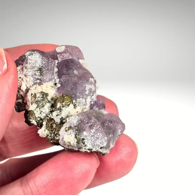 Fluorite with Pyrite — Huanzal Mine, Peru - image 10