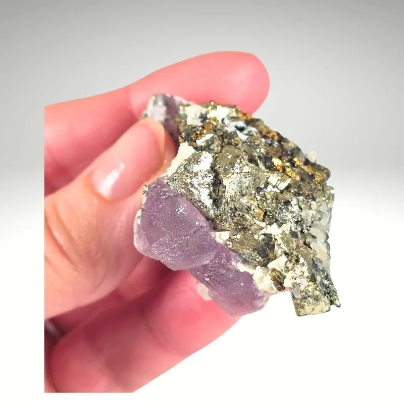 Fluorite with Pyrite — Huanzal Mine, Peru - image 7