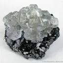 Fluorite With Pyrite Inclusions on Sphalerite - image 1